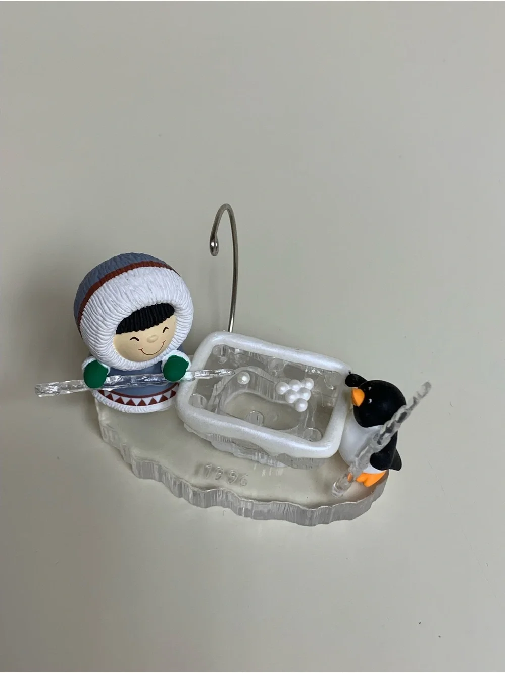 Hallmark 1996 Frosty Friends Eskimo & Penguin Polar Pool Ornament #17